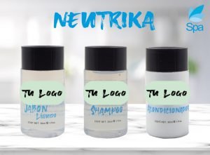 Kit de Amenidades Hoteleras 30 ml Personalizadas – Shampoo, Acondicionador y Jabón Líquido | Caja 300 pzas para Hoteles y Airbnb