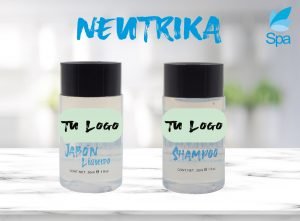 Kit Jabón Líquido y Shampoo 30ml PERSONALIZADOS para hotel - Caja 200 pzas.