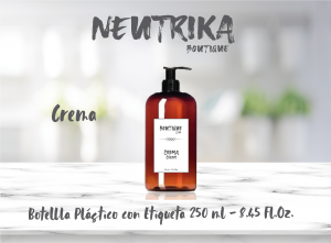 Botellas ambar para Crema 250ml - 1 pza.