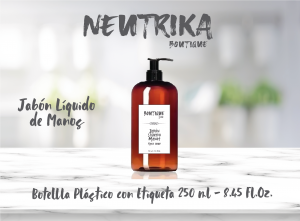 Botellas ambar para Jabón Líquido de manos 250ml - 1 pza.