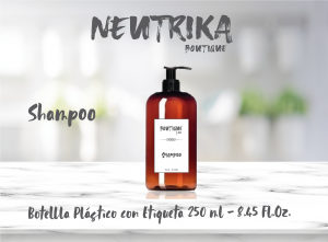 Botellas ambar para Shampoo 250ml - 1 pza.