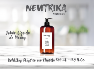 Botellas ambar para Jabón Líquido de manos 500ml - 1 pza.