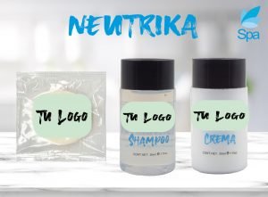 Kit Jabón, Shampoo y Crema PERSONALIZADOS 30ml para hotel - Caja 300 pzas.