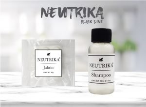Kit Amenidades para Hotel Black – Jabón 30 g + Shampoo 30 ml | Caja con 200 piezas | Sin Parabenos y PH Balanceado