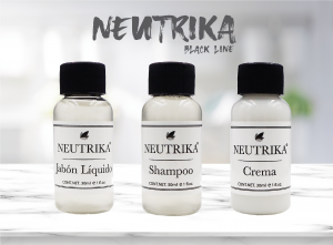 Set de Amenidades para Hotel Black 30 ml – Jabón Líquido, Shampoo y Crema Corporal | Caja con 300 Piezas