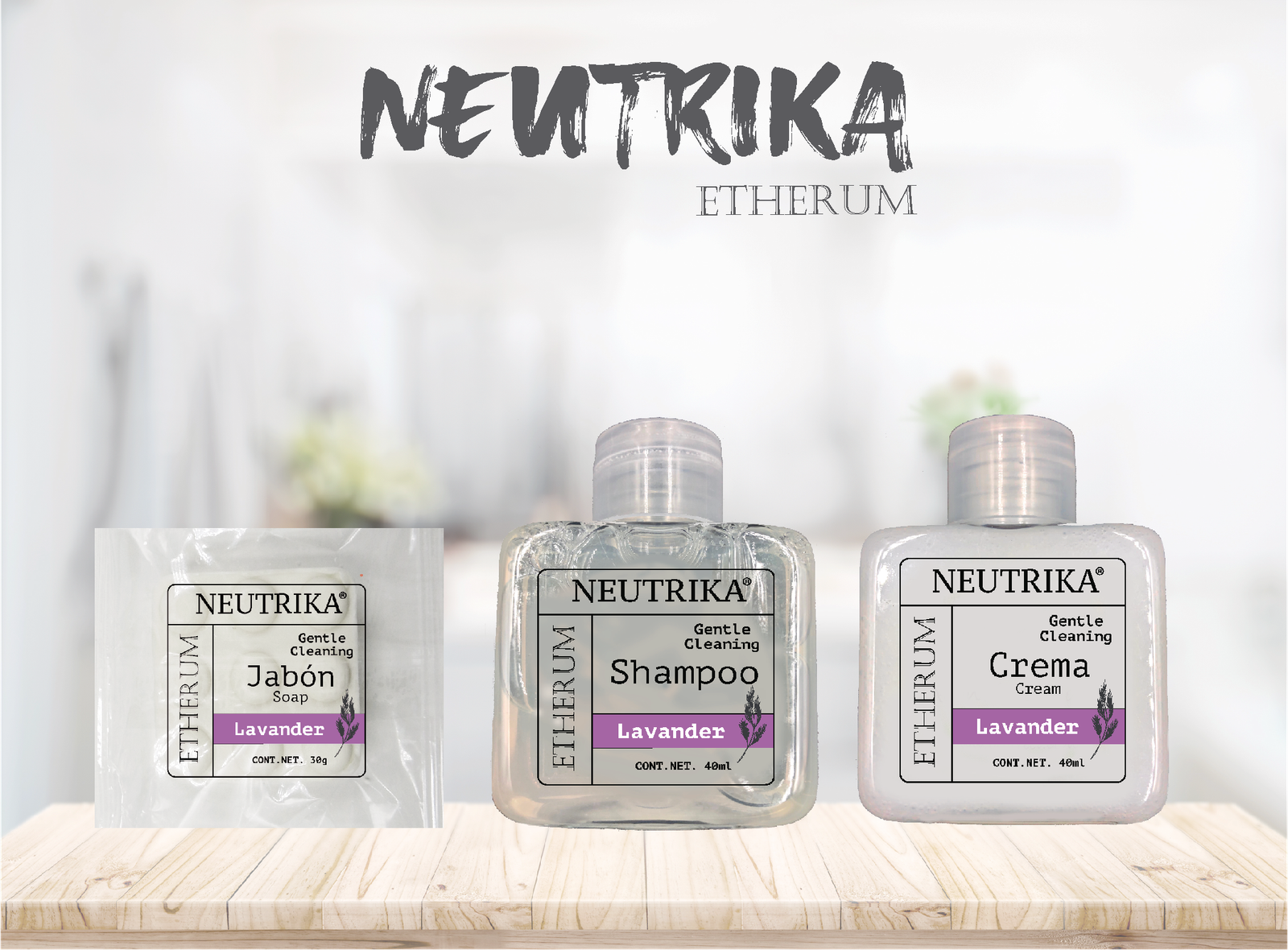 Amenidades para Hotel Etherum – Jabón 30 g, Shampoo y Crema 30 ml | Sin Parabenos, pH Balanceado | Caja con 300 Piezas