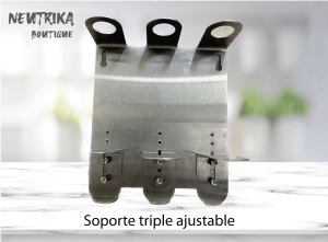 Soporte Triple de Acero Inoxidable para Botellas de 250 a 500 ml | Organizador de Amenidades para Baño – 1 Pieza