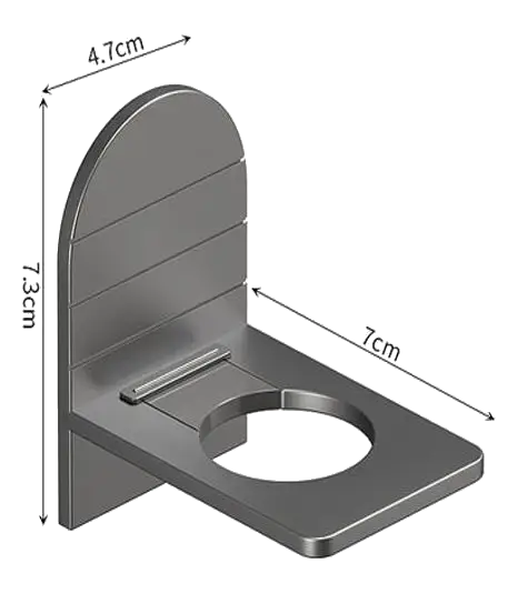 Soporte de metal para botellas de ducha y lavabo - 1 Pza. Color Gris - Imagen 5