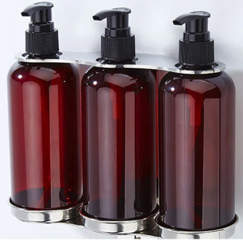 Soporte triple cromado para botellas de 250ml - 1 Pza. - Imagen 2