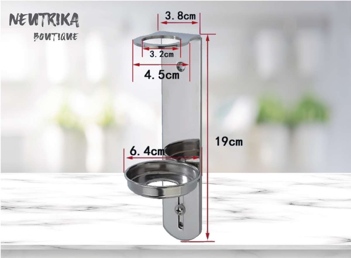 Soporte cromado para botellas de 250ml - 1 Pza.