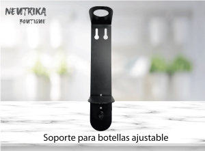 Soporte Negro para Botellas de 250 a 500 ml | Holder Organizador para Shampoo, Gel o Amenidades – 1 Pieza